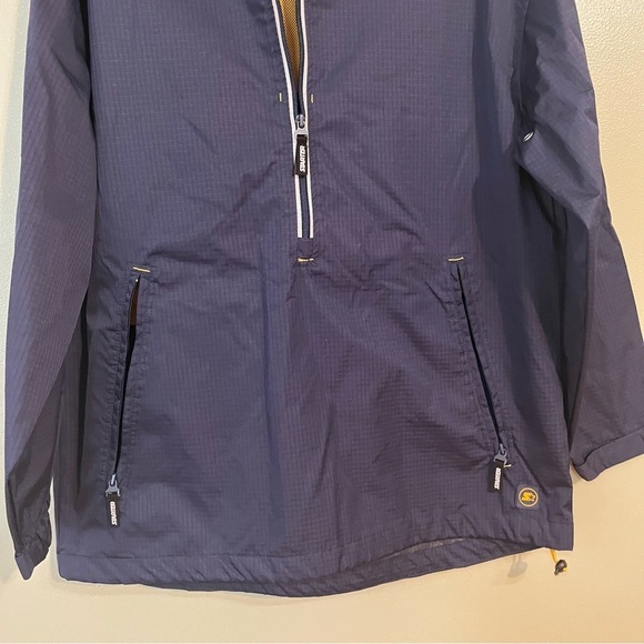 Vintage Starter Men’s 2/4 Zip Windbreaker Hoodie Jacket Blue M NWT - Picture 3 of 13